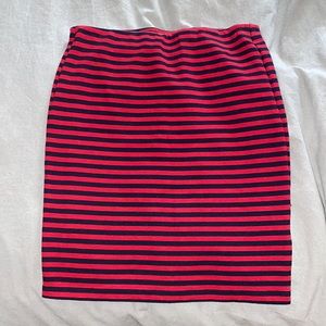 Black and red striped Old Navy pencil skirt